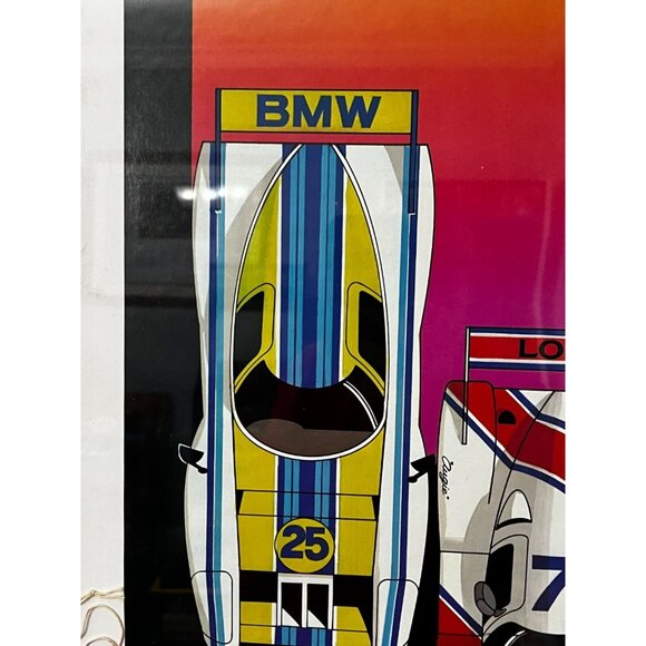 1981 Pabst 500 Racing Poster Road America BMW lola Corvette 28" framed +xtras - Picture 10 of 13